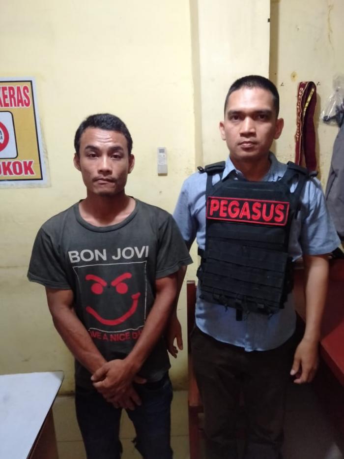 Tim Pegasus Polsek Patumbak Ringkus Pengedar Sabu di Loket ALS