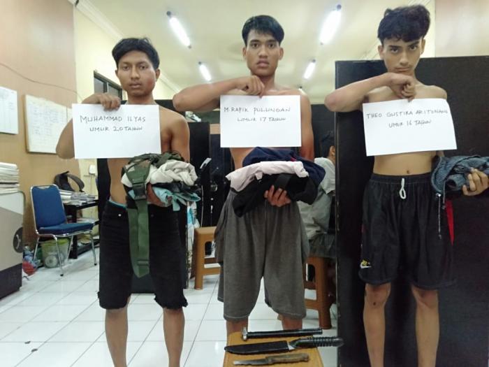 Beraksi 13 Kali, 3 Remaja Komplotan Begal Diringkus Polsek Medan Timur 