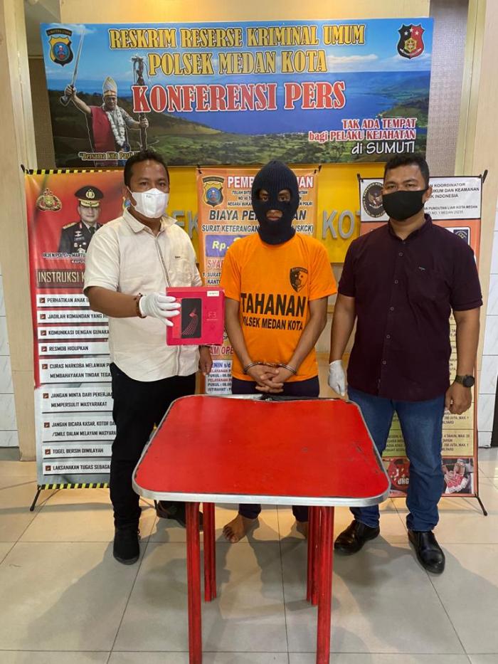 Polsek Medan Kota Ringkus Pencuri di Kosan Jalan Aman II