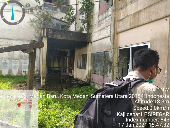 Gedung Asrama Putra USU Terbakar 