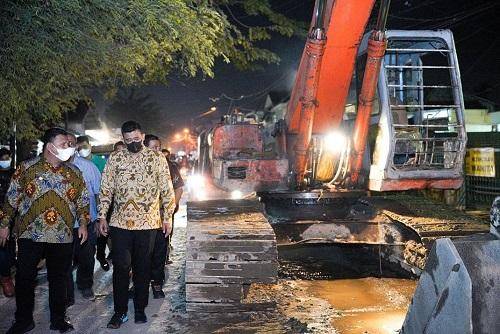 Pengerjaan Drainase Di Jalan Sei Belutu Selesai