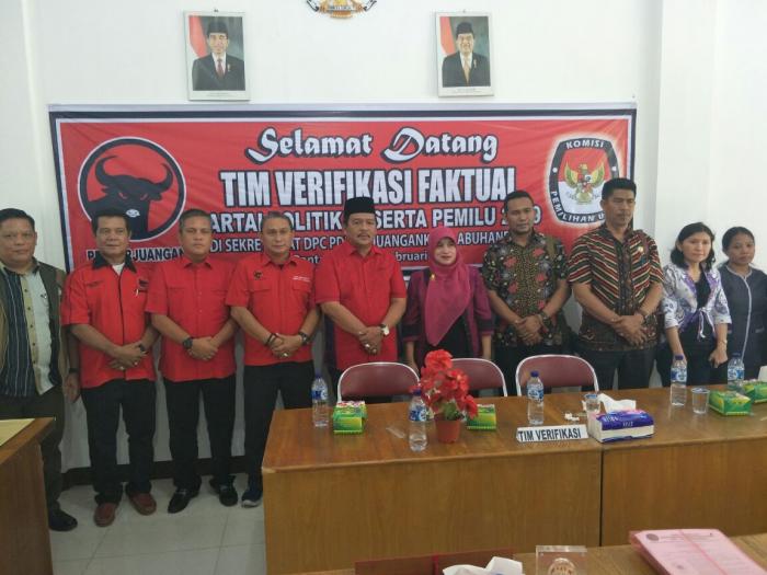 KPU Verifikasi Faktual DPC PDI-P Labuhanbatu