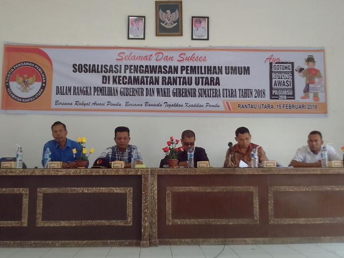 Panwaslih Rantau Utara Gelar Sosialisasi Pengawasan Pilgubsu