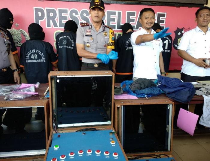 Polres Labuhanbatu Paparkan 18 Kasus Judi