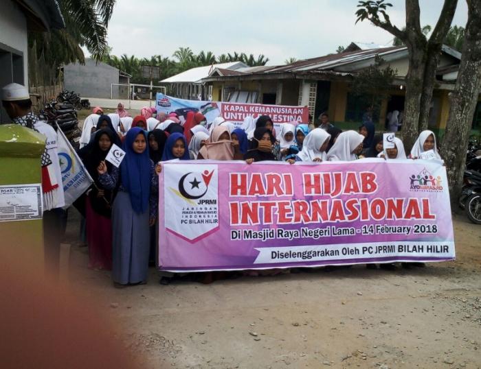 Hari Hijab Internasional, Kapolsek Apresiasi PC JPRMI Bilah Hilir