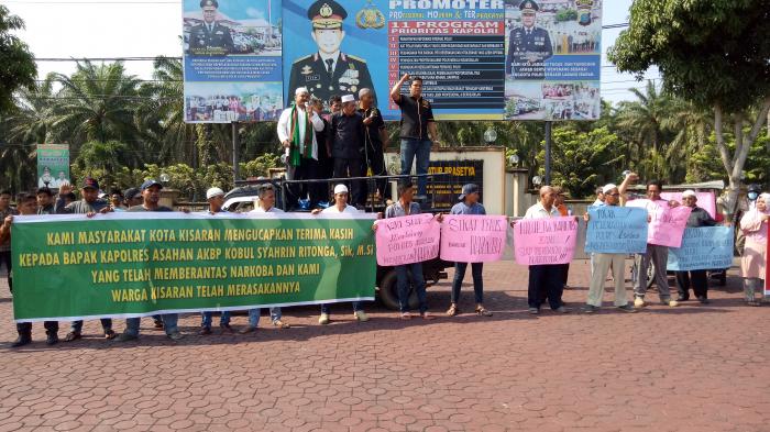 Puluhan Massa Tuding Kapolres Asahan Difitnah
