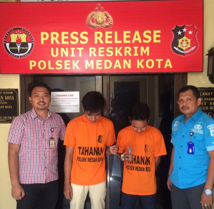 Polsek Medan Kota Gerebek Dua Pemakai Sabu