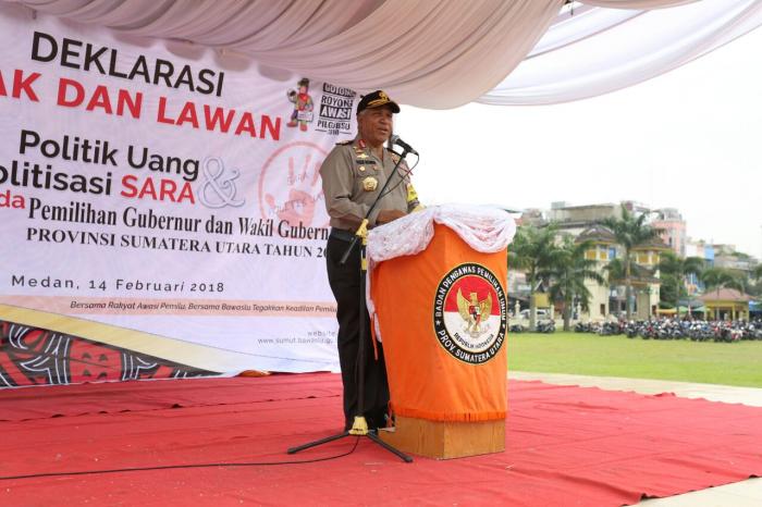Bawaslu Sumut Gelar Deklarasi Tolak dan Lawan Politik Uang dan Politisasi SARA