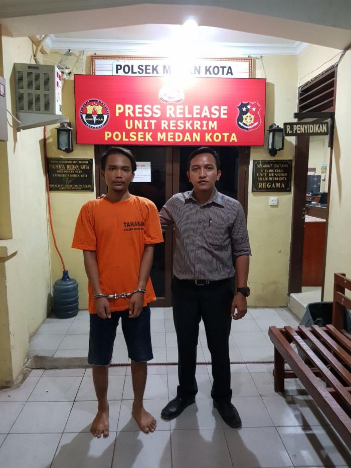 Polsek Medan Kota Ringkus Pemakai Sabu