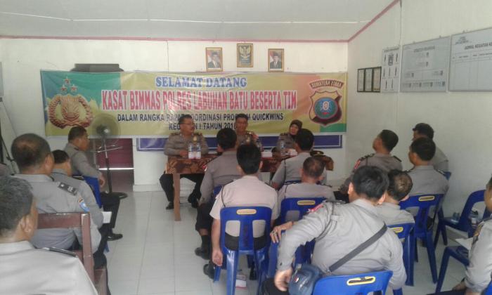Cegah Organisasi Radikal, Polres Labuhanbatu Koordinasi Program Quickwins ke Jajaran