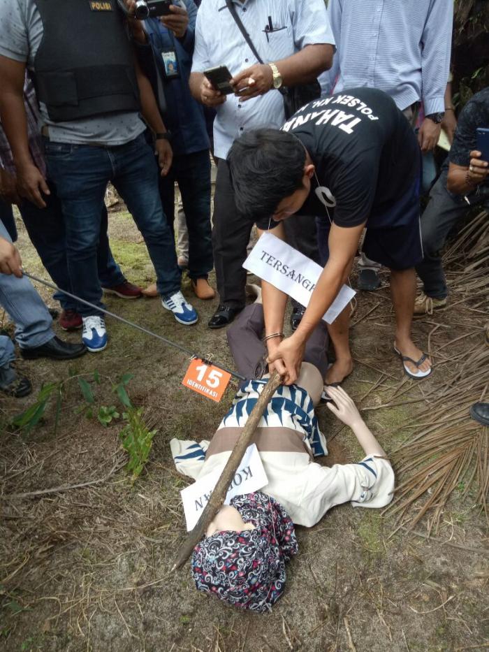 Pembunuhan Mahasiswi di Labura Direkontruksi
