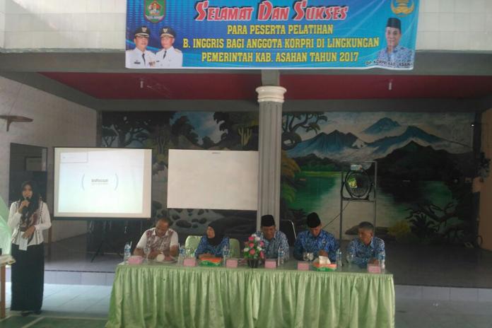 55 Anggota Korpri Asahan Ikut Pelatihan Bahasa Inggris