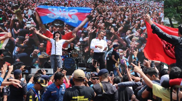 Slank Hipnotis Milenial Medan di Acara Anti Narkoba Polda Sumut