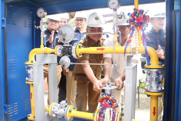 Pemko Medan Bersama Dirjen Migas Resmikan Jaringan Gas Bumi Rumah Tangga