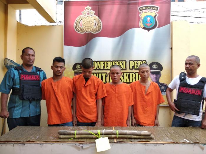 Polsek Patumbak Ringkus Empat Penyerang Loket KBT 
