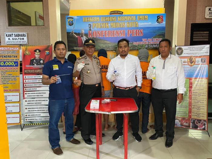 Polsek Medan Kota Gerebek Kampung Narkoba Medan Maimun 