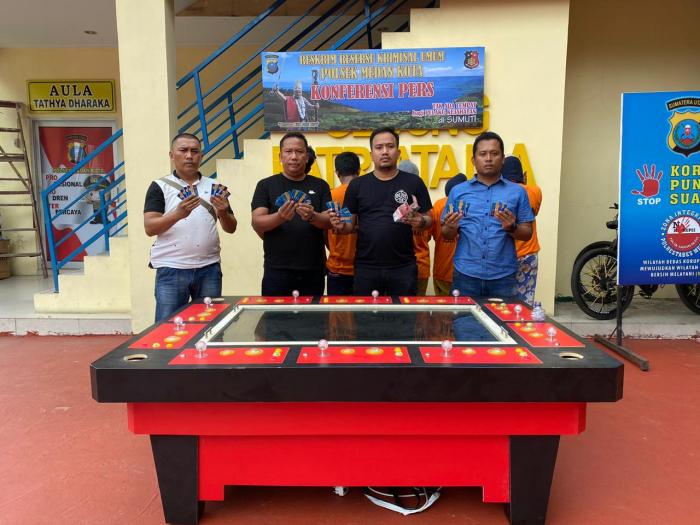 Polsek Medan Kota Gerebek Judi Tembak Ikan