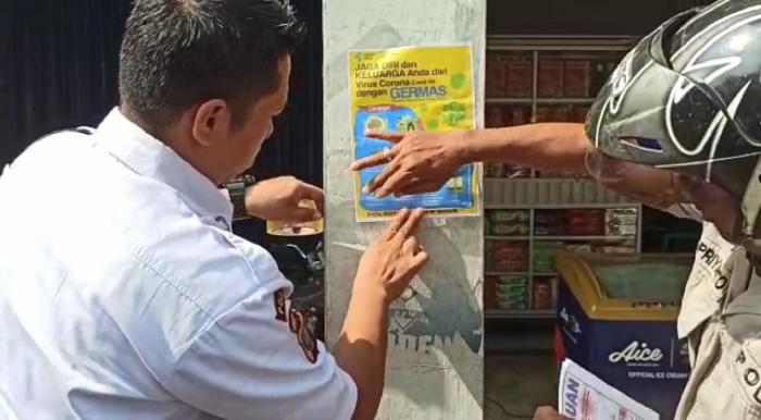 Polsek Batangkuis Keliling Sosialisasikan Pencegahan Virus Corona