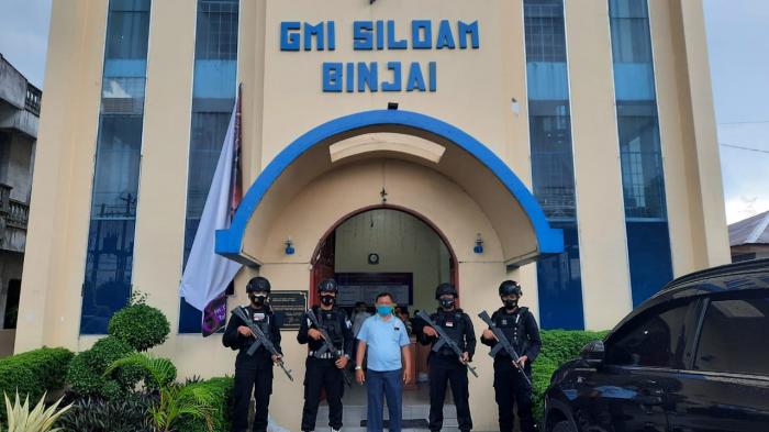 Brimob Sumut Optimalkan Patroli Gereja di Kota Binjai