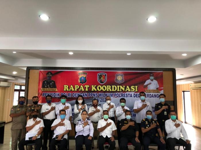 Polresta Deli Serdang Gelar Rakor Penyidik dengan PPNS