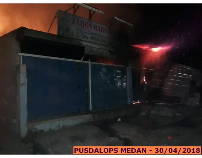 Ruko Usaha Perlengkapan Bayi di Jalan Denai Terbakar