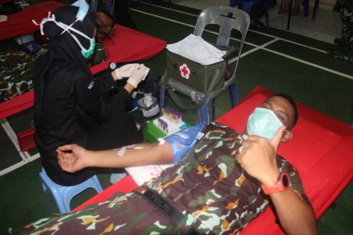 Atasi Krisis Darah, Brimob Polda Sumut Donor Darah