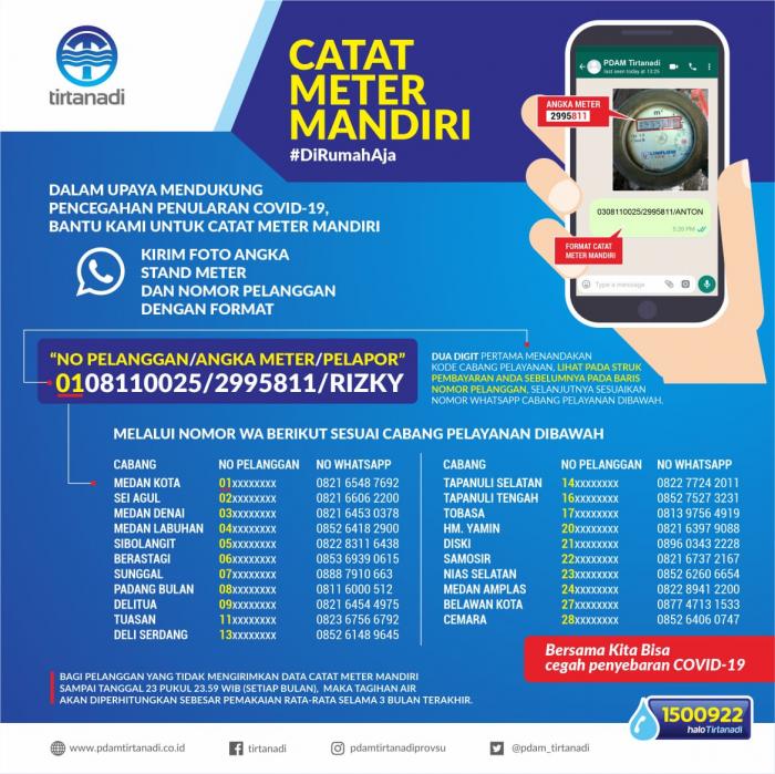 PDAM Tirtanadi Berikan Solusi Layanan Pelanggan Secara Online
