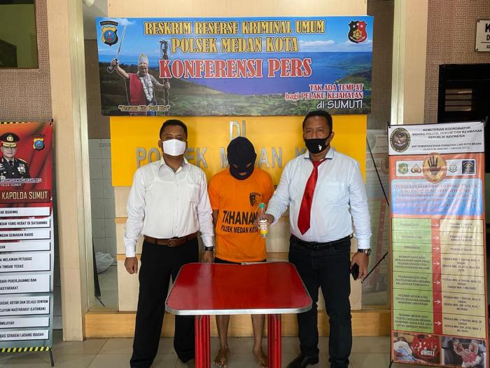 Polsek Medan Kota Ringkus Residivis 7 Kali di Penjara 