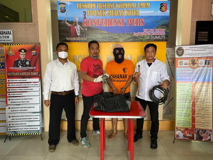 Polsek Medan Kota Ringkus Pencuri Kabel Listrik