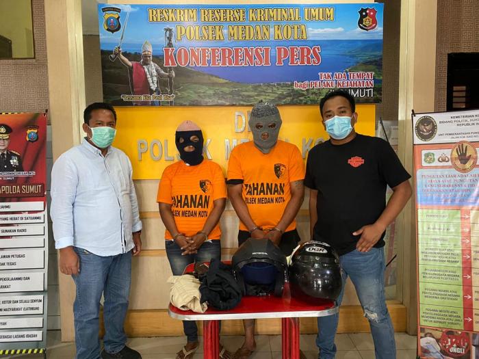 Polsek Medan Kota Ringkus Pasutri Maling Motor