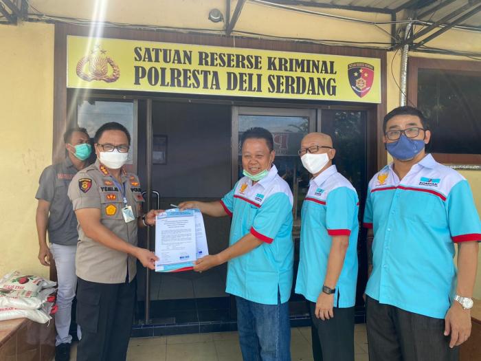 Dampak Pandemi Covid-19, Polresta Deliserdang Terima Bantuan 2 Ton Beras 