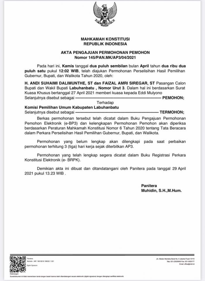 Dulu ERA Sekarang ASRI Gugat KPU