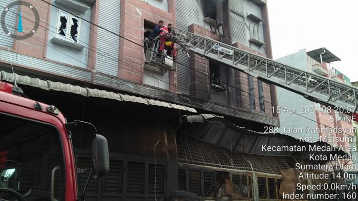 Satu Korban Tewas Kebakaran Ruko Jalan Rahmadsyah