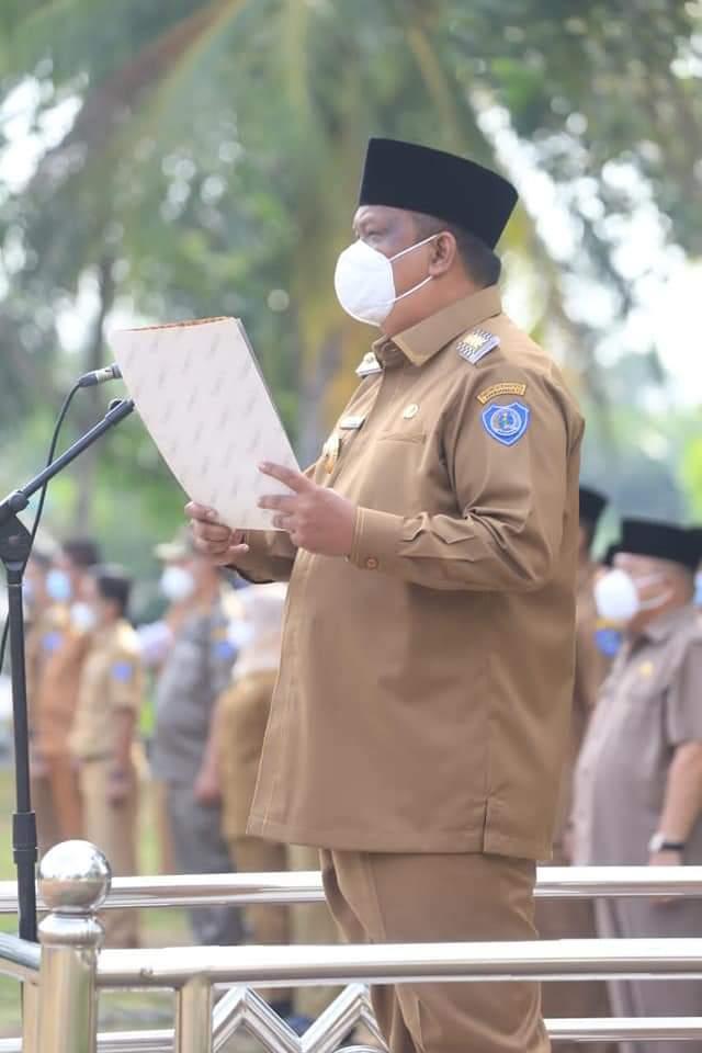 Pj Bupati Pimpin Apel Gabungan Pemkab Labuhanbatu 