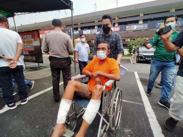 2 Kaki Pembunuh Pria Mengenakan Baju Partai Demokrat di Bandar Khalifah Ditembak 
