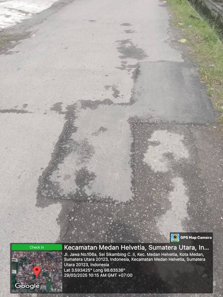 Pengerjaan Paching  Di Jalan Jawa Kecamatan Medan Helvetia  Diduga Asal Jadi.