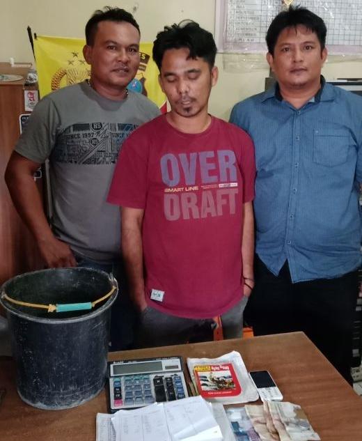 Penjual Togel Miskin Ditangkap Polsek Kota 