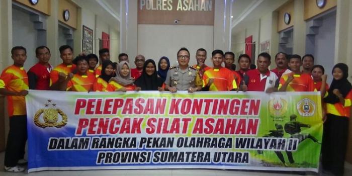 Kapolres Asahan Lepas Kontingen Pencak Silat ke Porwilsu 