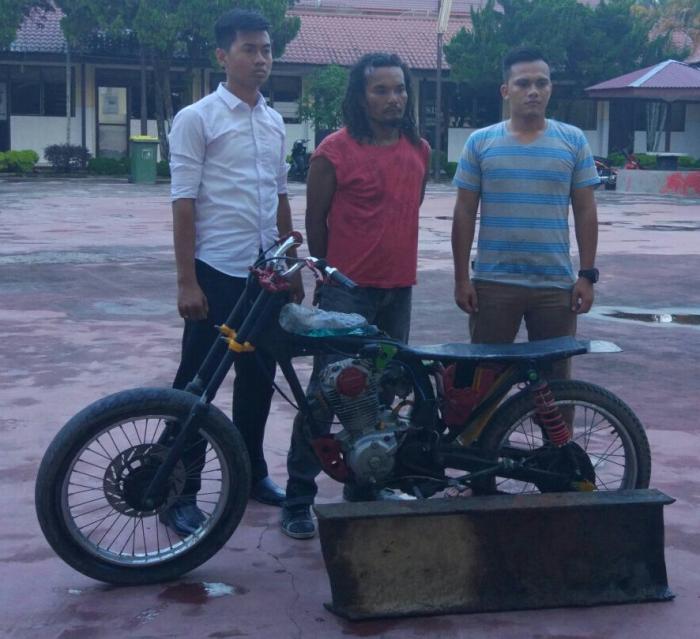 Satreskrim Polres Asahan Ringkus Pencuri Besi Jembatan 