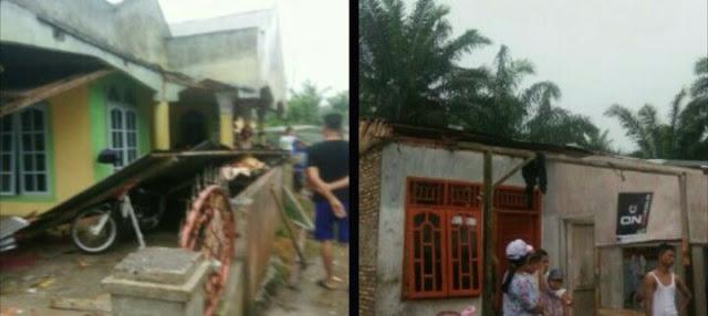 14 Rumah di Desa Ledong Dihantam Puting Beliung