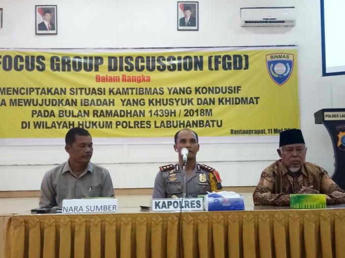 Jaga Kondusifitas Ramadhan, Polres Labuhanbatu Gelar FGD