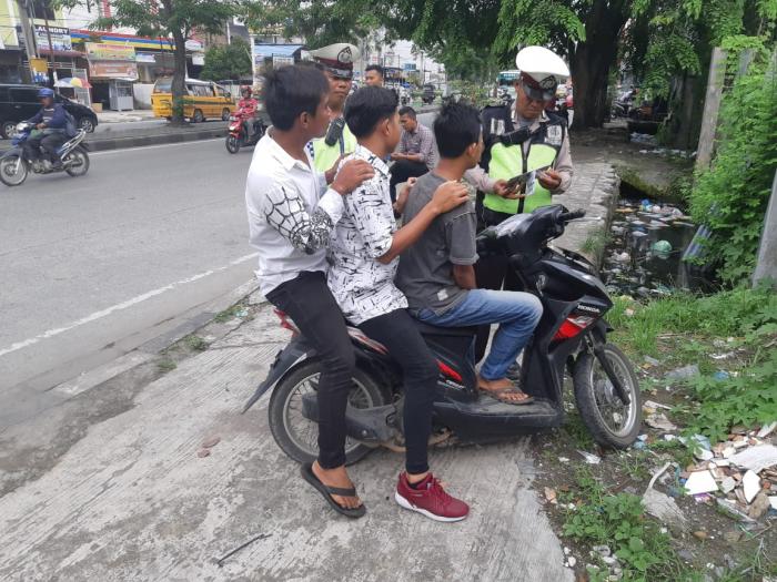 Ops Keselamatan, Polsek Medan Kota Tindak 161 Pengendara  