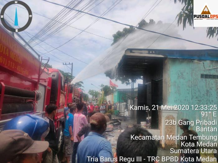 Satu Unit Rumah di Ampera Terbakar