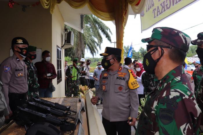 Kapoldasu dan Pangdam I/BB Cek Pospam Jalinsum Aceh-Medan