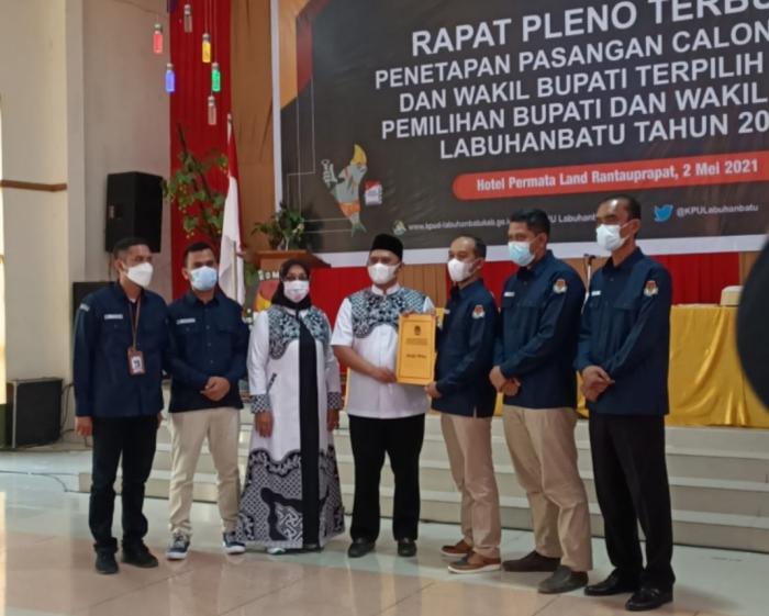 KPU Tetapkan Pasangan ERA Pemenang Pilkada Labuhanbatu
