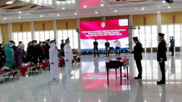 Gubsu Edy Rahmayadi Patuh, Lantik Pj Bupati Tapteng dan Pj Wali Kota