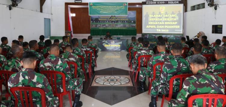 Kodim 0309/Solok Gelar Binsiap Apwil dan Puanter Semester I TA 2023.