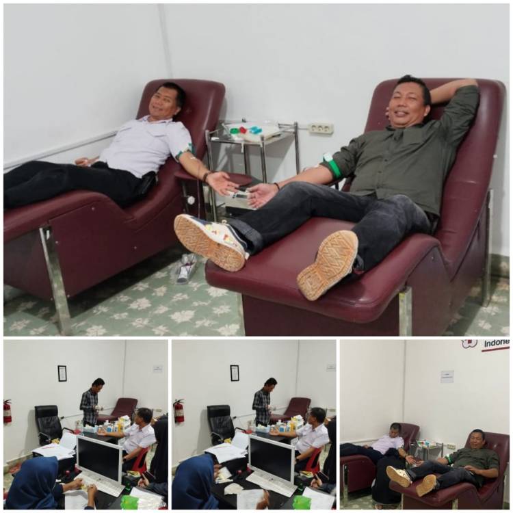 Rayakan HUT ke-III , PJS Tebingtinggi & BNN Gelar Bakti Sosial Donor Darah