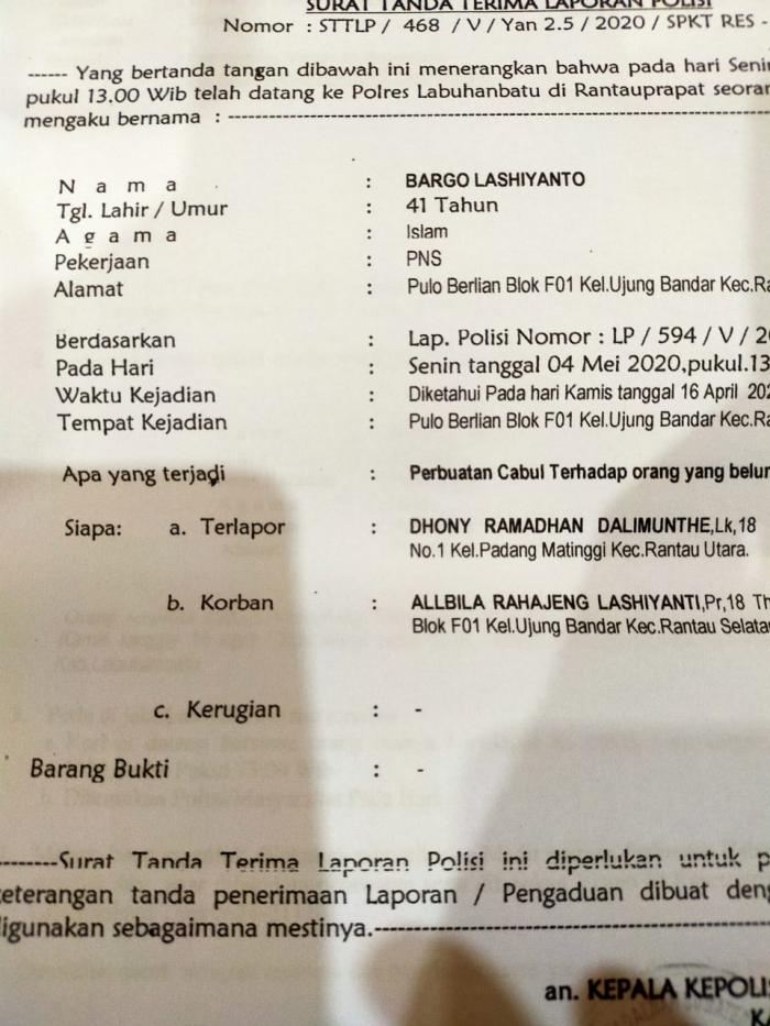 Cabuli Pegawai Honorer, Anak Bupati Labuhanbatu Dilaporkan ke Polisi