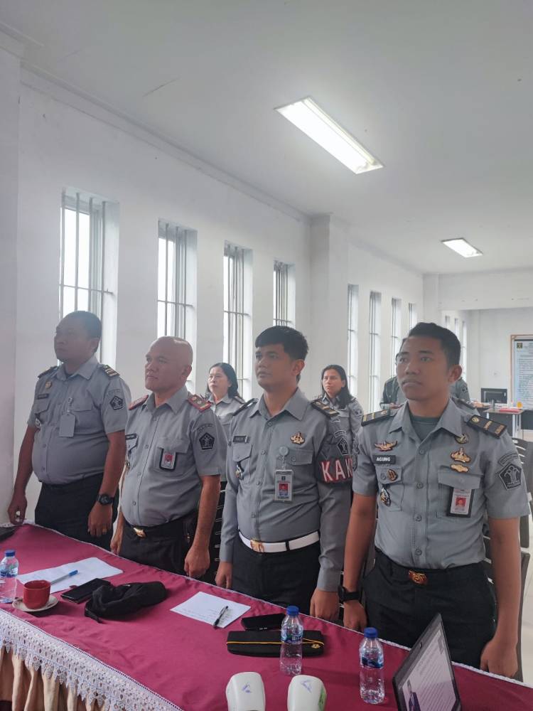 Rutan Kabanjahe Ikuti Rapat Anev Pembinaan Kinerja Penyelenggaraan Pemasyarakatan di Wilayah